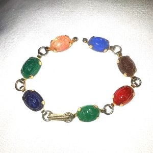 Vintage Scarab Bracelet, needs repair